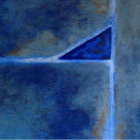 Toile abstraite bleue N°1, détail
