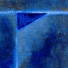 Toile abstraite bleue N°3, détail