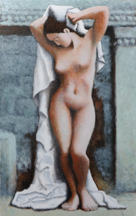 Nu, drap et porte